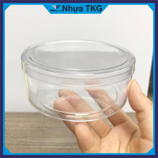 98 Hộp Nhựa Tròn Nhỡ 12x5cm Đựng Nụ Trầm, Thực Phẩm, Đồ Khô, Mứt Tết, Ô Mai