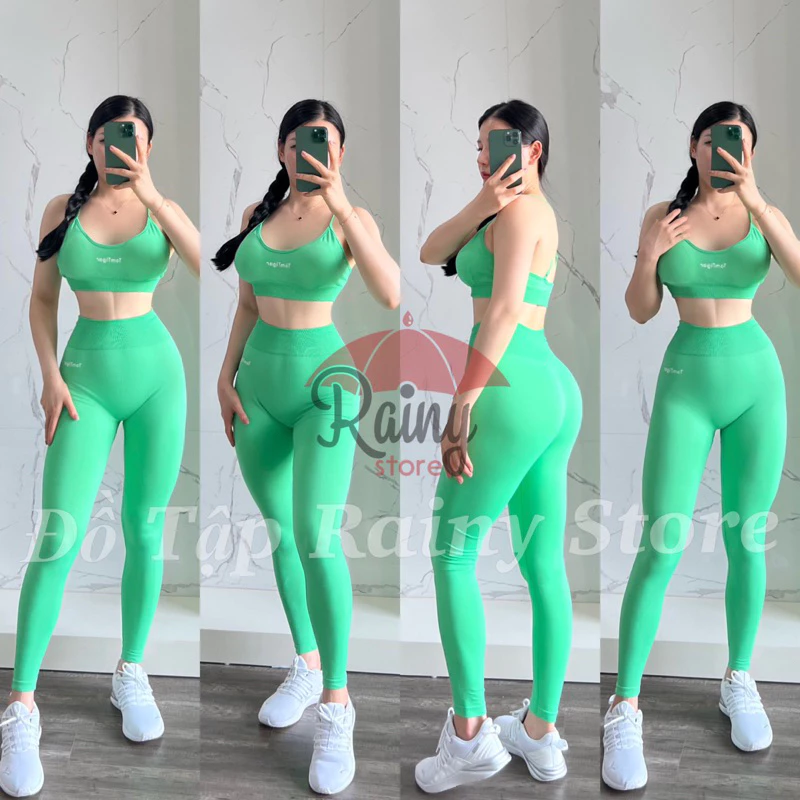 [ TomTiger Set ] Bộ đồ tập gym, yoga TomTiger Lightweight có chun mông Rainy Store