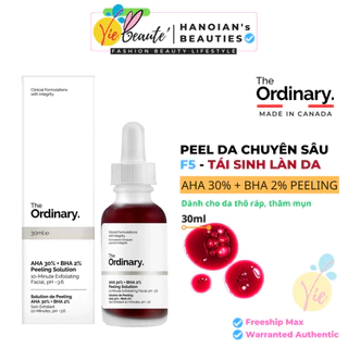 SERUM THE ORDINARY AHA 30% + BHA 2% Peeling Solution - Tinh chất tẩy tế bào chết Ordinary Peeling 30ml