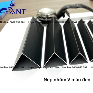 Nẹp Nhôm V màu đen, nẹp V nhôm, dày 1 li, Nẹp ốp góc sàn nhựa, ốp góc tường, đầy đủ kích thước