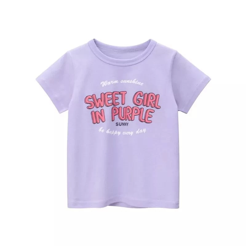 Áo phông cotton Quảng Châu có hình siêu xinh cho bé gái 6_40kg