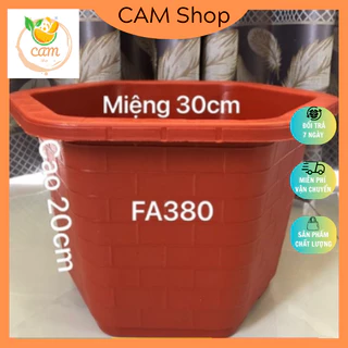 [Combo10 chậu]Chậu nhựa trồng hoa cây cảnh lục giác FA380 KT 28x20cm 10 chậu hàng loại 1 dày đẹp.