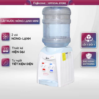 Cây nước nóng lạnh mini để bàn nhập khẩu FujiE chính hãng máy nước uống nóng lạnh bình lọc tự ngắt tiết kiệm điện