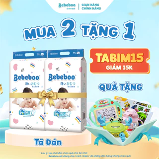 Tã/Bỉm Dán/Quần, Bebeboo Nhật Bản ủ mỏng mềm thấm hút tốt, đóng ngày và đêm, đủ size giá này k kèm quà