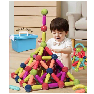 Bộ Xếp Hình Nam Châm 72 Chi Tiết, Đồ Chơi Montessori, Đồ chơi Giáo Dục  An toàn Thông minh