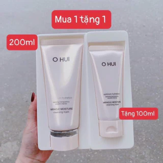 [ 2026] 1 SET SỮA RỬA MẶT OHUI HỒNG 200ml tặng tuyp 100ml dưỡng ẩm sạch sâu dịu nhẹ cho da (Hàng nội địa Hàn Quốc)