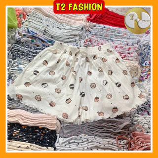 Quần short nữ, quần đùi cotton, quần ngủ nữ xoè hoạ tiết siêu xinh T327