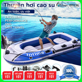 Thuyền bơm hơi, thuyền phao, xuồng bơm hơi ,thuyền câu cá INTIME chứa 3-4 người lớn cao cấp(Tặng kèm bơm ,mái chèo,dây)