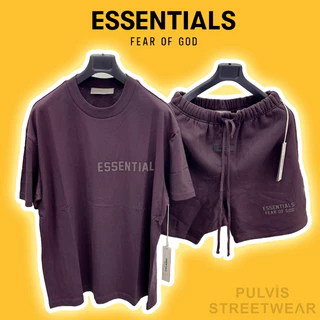 ⚡️[Best Quality] - Set Quần Áo FOG Fear Of God ESSENTIALS SS23 PLUM, Combo bộ quần áo FOG ESSENTIALS