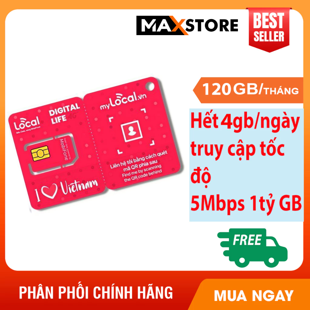 Sim 4G MobiFone local A79 Data tốc độ cao  90Gb/tháng 3gb/ngày + Free goi chỉ với 79k/tháng