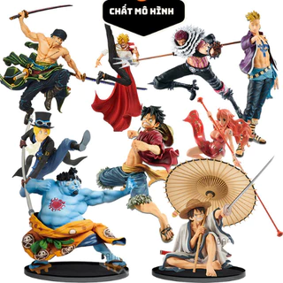 Mô hình One Piece Luffy , Zoro , Ace , Sanji hàng cao cấp có hộp và đế có chữ tên các nhân vật..., figure one piece