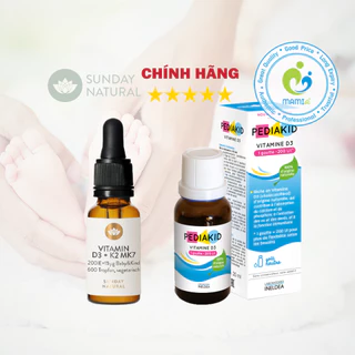 Vitamin giọt (20ml) D3 K2 MK7 Sunday Natural, CHLB Đức