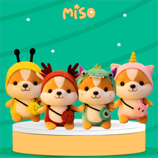 Gấu Bông Chó Shiba Cosplay Nhiều Hình Thú Đáng Yêu Mềm Mịn Cao Cấp Gấu Bông Miso