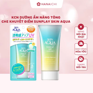 Kem chống nắng dưỡng ẩm nâng tông che khuyết điểm Sunplay Skin Aqua Tone Up UV Essence Mint Green 80g