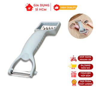 Dao Bào Rau Cui 2 in 1  Thiết Kế Nhỏ Gọn Vừa Tay Cầm Kết Hợp Với Màu Sắc Tươi Sáng Lưỡi Bào Được Làm Từ Inox Sắc Bén