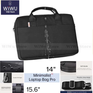 WIWU Minimalist Laptop Bag Pro - Túi xách Laptop, Macbook 14 - 15.6 inch Chống thấm, chống sốc. Hàng Chính Hãng