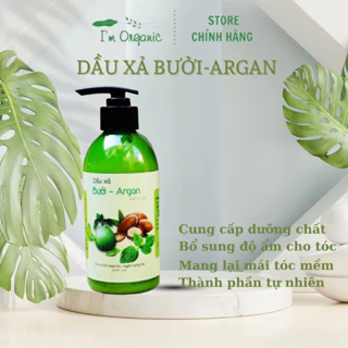 Dầu Xả Bưởi Argan dưỡng ẩm,ngăn rụng tóc,kích thích mọc tóc,chống gãy rụng, Dầu Xả Organic an toàn lành tính