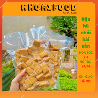 Đậu hũ nhồi hải sản Trung làm viên chiên, thả lẩu đều ngon