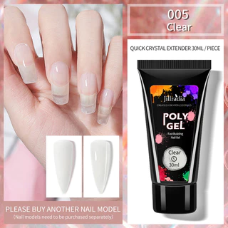 Set 2 tuýp Keo/Gel kéo dài móng pha lê - Gel gôm đắp móng gel 15ml