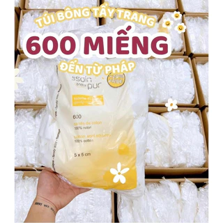 [LOẠI 600 MIẾNG] Bông Tẩy Trang Pháp Tetra Medical Carrés De Coton 600 miếng Le Soin Làl'état Pur