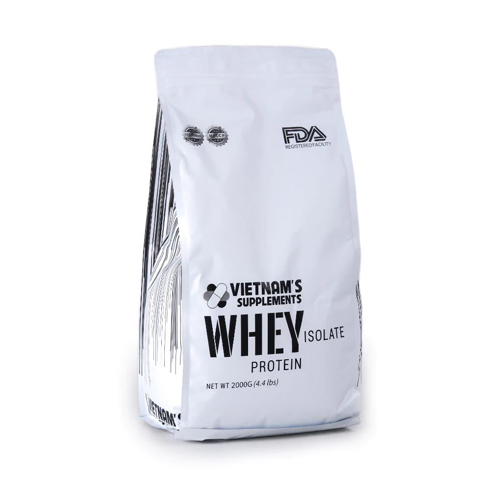 Bột Whey Protein Isolate bổ sung protein, ít calories, ít béo, tăng cơ 2000g - Vietnam's Supplements