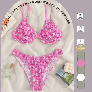 Bikini 2 mảnh hoa nhí. áo tắm Nâng ngực BH30