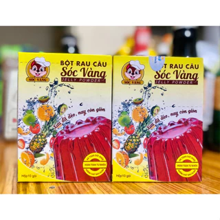 Bột rau câu Sóc Vàng hộp 10 gói x 12gr