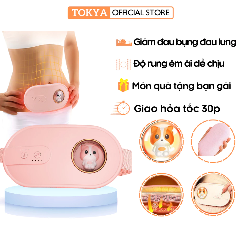 Máy Massage Bụng Tokya Túi Chườm Bụng Kinh Hỗ Trợ Giảm Đau Khi Phụ Nữ Đến Ngày