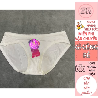 Set 5 quần lót nữ cotton trắng Thái Lan mát mịn co giãn tốt freesize dưới 60kg
