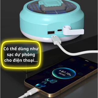 Bóng Đèn LED Tích Điện Năng Lượng Mặt Trời ,Tích Hợp Sạc Dự Phòng Cho Điện Thoại 2023