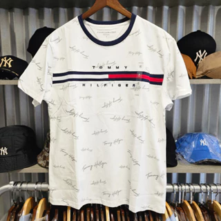 Áo thun nam nữ Tommi Hilfiger Essential Flag bản chữ ký Logo T-Shirt Hàng Chính Hãng