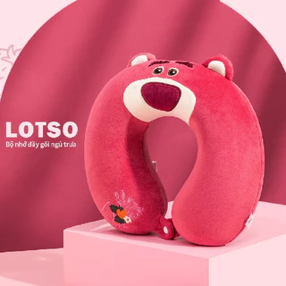 Gối Kê Cổ Chữ U Cao Su Non Gấu Dâu Lotso Disney Ruột Siêu Mềm Mại Dành Cho Dân Văn Phòng Lái Xe Và Du Lịch Đường Dài