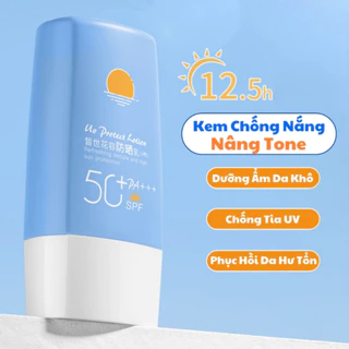 Kem Chống Nắng Trắng Da Kiểm Soát Bóng Nhờn Hanlun Maiyu, Bảo Vệ Da Trước Tia UVB UVA  SPF 50+ PA+++ Chai 60ml