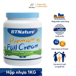 Sữa bột nguyên kem BTNature Premium 1Kg - Nhập khẩu chính hãng tại Úc