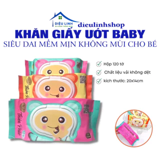 Khăn Giấy Ướt Baby Thiên Phúc 1 Gói 100 Tờ, Khăn Giấy Ướt Cho Trẻ Sơ Sinh, Khăn Ướt Kháng Khuẩn Thiên Phúc tramanhshop