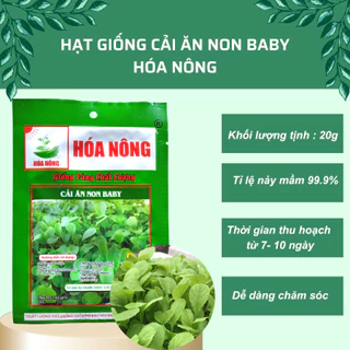 Hạt giống cải ăn non HÓA NÔNG, cải thìa, cải mầm, cải baby, cải ngọt, cải bẹ xanh mỡ, cải ngồng, cải cúc, cải thìa