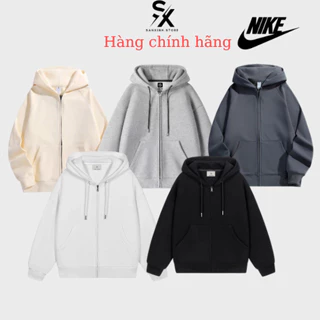 Áo khoác nỉ hoodie zip trơn form rộng nam nữ unisex cá tính năng động oversize