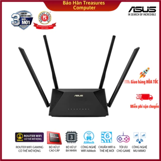 Router Wifi6 Asus RT-AX53U Chuẩn AX1800 Dual Band WiFi 6 (router WiFi có thể mở rộng) - Hàng Chính Hãng