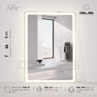 𝐌𝟑𝟓𝐑𝟑𝟔 gương GLS MIRROR hình chữ nhật 500x700 " cảm ứng không chạm "  LED 3 màu.