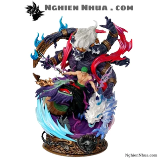 Mô Hình OnePiece Zoro Asura trạng thái chiến đấu có quỷ + đầu thay thế cao 21cm - nặng 1200gram - Figure OnePiece