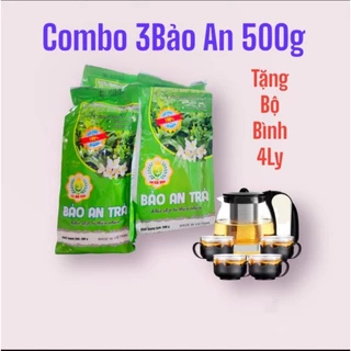 Combo 3 gói Trà Bảo An tặng bộ tách-Giúp ngủ ngon-Giải độc gan-Hạ men gan-Giãm mở máu-tốt cho Tiểu đường