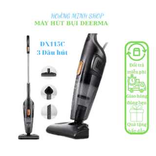 Máy hút bụi mini cầm tay Deerma thông minh Vacuum Cleaner DX115C, hút bụi giường, nệm, ghế sofa