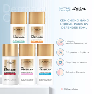 Kem chống nắng nâng tone, giảm thâm, bảo vệ da L’Oreal Paris UV Defender 50ml​ [NHẬP KHẨU CHÍNH HÃNG 100%]