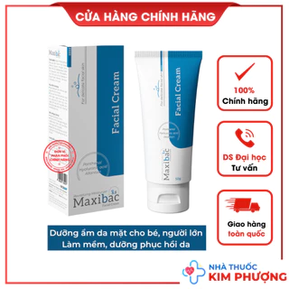 Kem dưỡng ẩm phục hồi Maxibac Facial Cream pH5.5, làm mềm da, ngăn ngừa khô và nứt nẻ da Medimap 50g