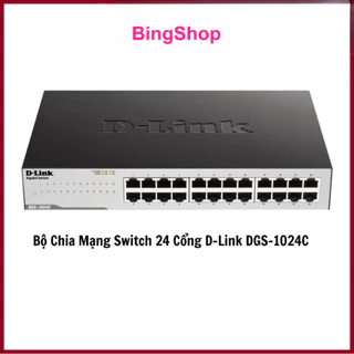 D-Link Switch Gigabit 24 cổng 10/100/1000Mbps Gắn tủ/ Để bàn -Bộ chia mạng switch D-LINK DGS-1024C