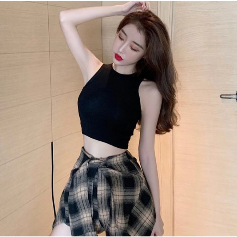 Áo Croptop Ba lỗ Trơn Trắng, Đen CAROLL Nữ [FREESHIP] - áo CRT kiểu dáng ôm thun gân mềm thoáng mát HOT