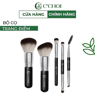 Bộ 5 Cọ Trang Điểm Cá Nhân Chuyên Nghiệp C'Choi Mini Tiện Dụng Mang Đi Du Lịch Chuyên Nghiệp Kèm Túi Đựng