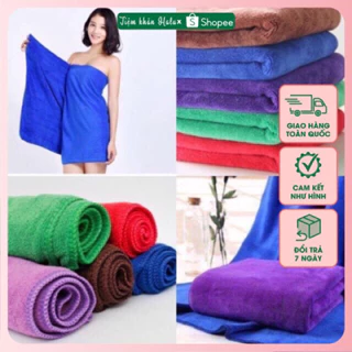 Khăn tắm🔥 𝗥Ẻ 𝗩𝗢̂ ĐỊ𝗖𝗛🔥chất liệu microfiber (70x140) siêu thấm hút nước hàng đẹp dùng trong gia đình, tiệm spa.