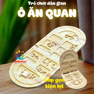 Ô Ăn Quan, Cờ Ô Quan, Trò Chơi Dân Gian Ô Quan Bằng Gỗ Benrikids