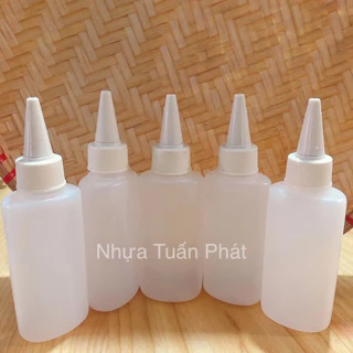 Chai nhựa mềm có nút nhỏ giọt dùng xịt bơ 100ml ( chai + nắp )